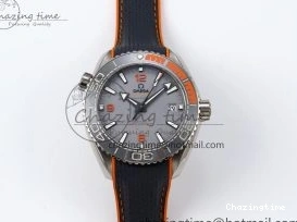 0311 Comfortable Planet Ocean 43.5mm SS VSF 1:1 Best Edition Black Orange Bezel Gray Dial on Nylon Strap A8900 Super Clone V 7730